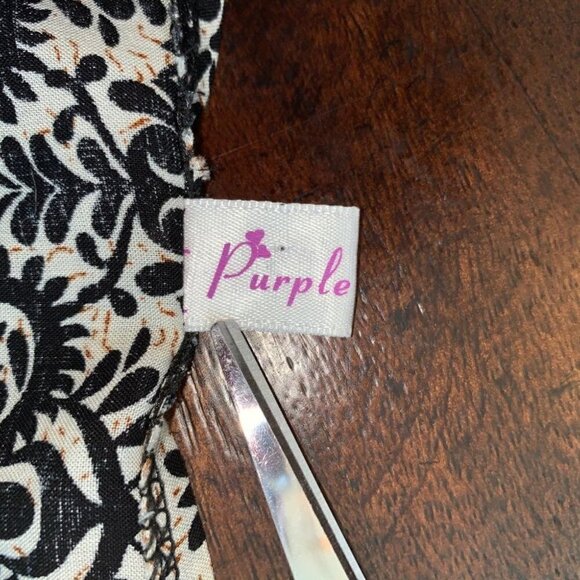 - Purple Month Kimono Open Front Elephant Print - Picture 7 of 8